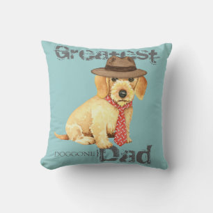 Coussin À poils durs Dachshund Papa