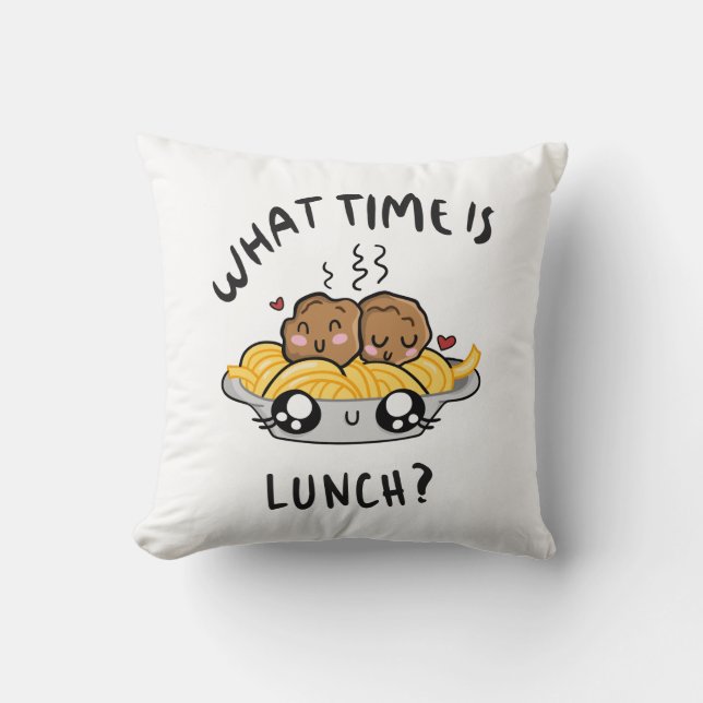 Coussin À Quelle Heure Est Le Déjeuner (Recto)