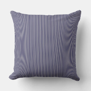 Coussin à rayures bleu marine
