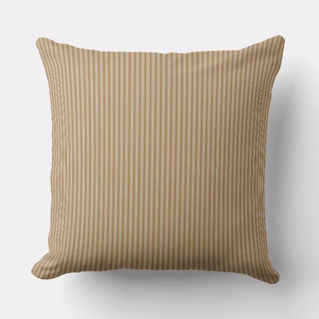Coussin à rayures jaunes de moutarde (Recto)