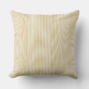 Coussin à rayures jaunes moutarde