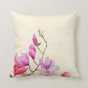 Coussin à rayures rose Magnolia