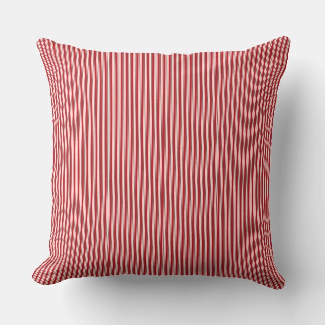 Coussin à rayures rouge et blanc (Recto)