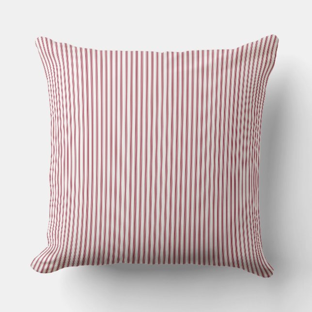Coussin à rayures rouge et blanc (Recto)