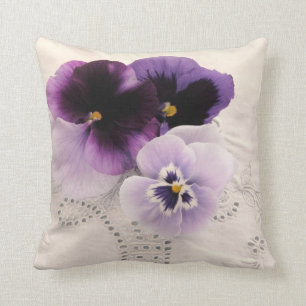 coussin à trois volets violets