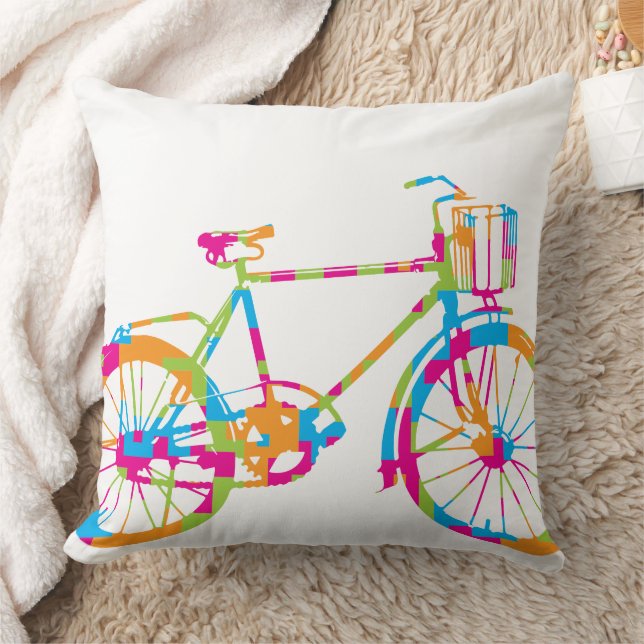 Coussin à vélo rose et bleu corail vert (Couverture)