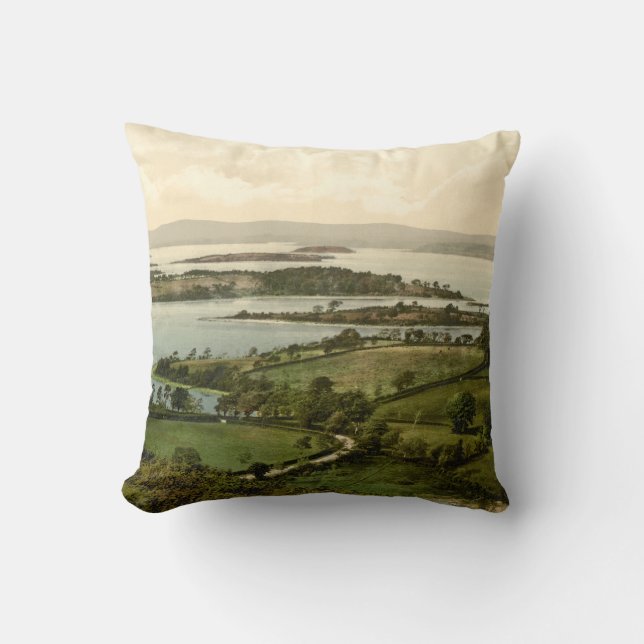 Coussin Abaissez le lac Erne, Co Fermanagh, Irlande du (Recto)