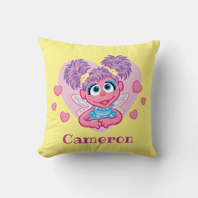 Coussin Abby Cadabby coeurs de la Saint-Valentin graphique (Recto)
