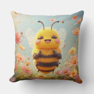 Coussin Abeille à miel dessin animé adorable