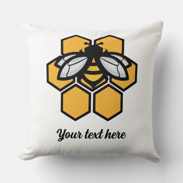 Coussin abeille dans une ruche (Recto)