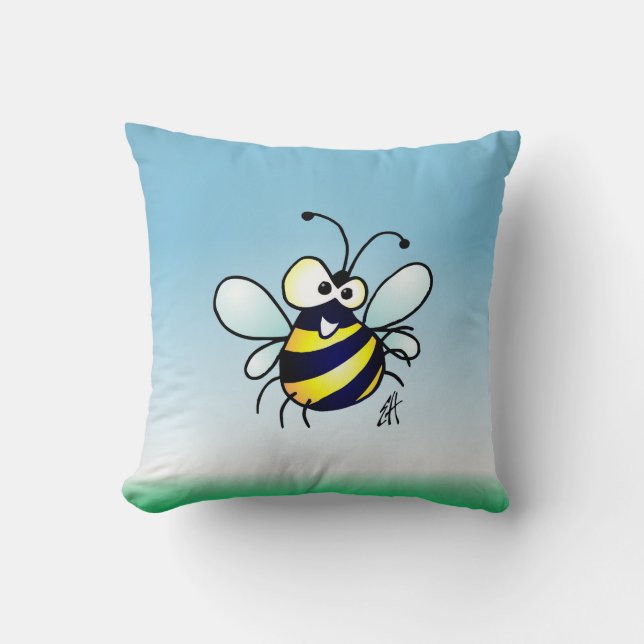 Coussin Abeille gaffante (Recto)