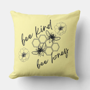 Coussin abeille gentille abeille miel