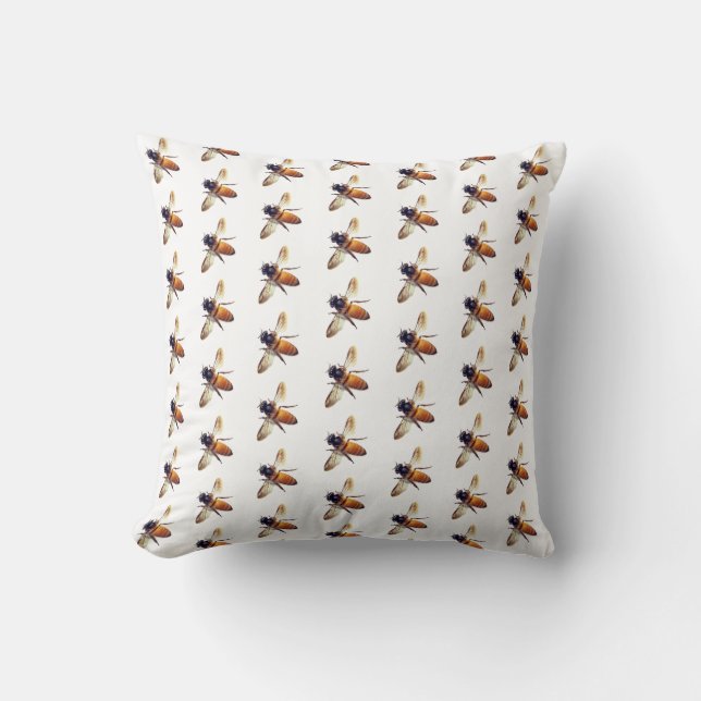 Coussin Abeille miel mignonne bee bumble bee (Recto)
