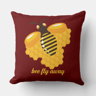 Coussin abeille s'envole