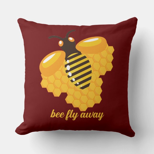 Coussin abeille s'envole (Recto)
