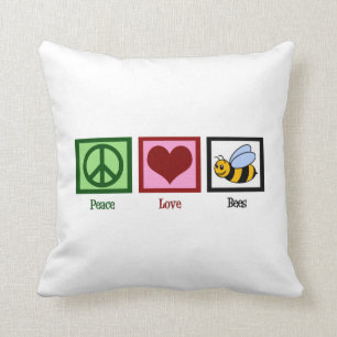Coussin Abeilles d'amour de paix