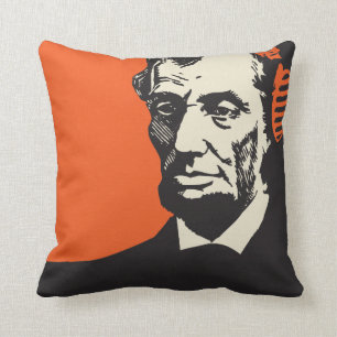 Coussin Abraham Lincoln dans des écouteurs