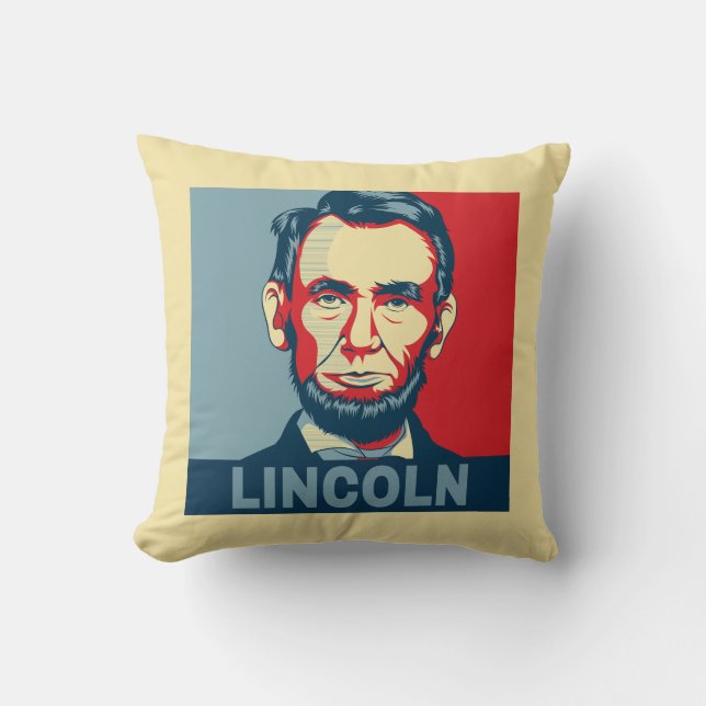 Coussin Abraham Lincoln USA Président Hope Style (Recto)