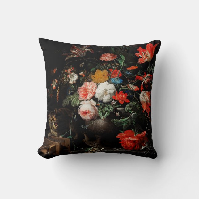 Coussin Abraham Mignon Le Bouquet Renversé. Floral (Recto)