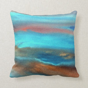Coussin Abrégé sur bleu d'Aqua