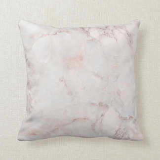 Coussin Abrégé sur élégant de marbre blanc rose motif
