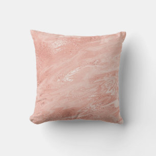 Coussin Abrégé sur fondu marbre de pêche de corail d'or de