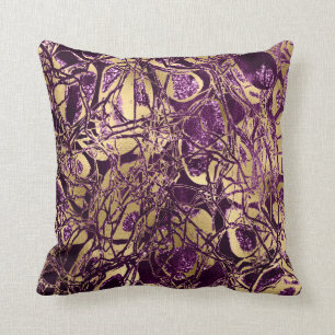 Coussin Abrégé sur pourpre scintillant violette de parti
