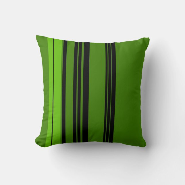 Coussin Abrégé sur vert et noir conception d'art de (Recto)
