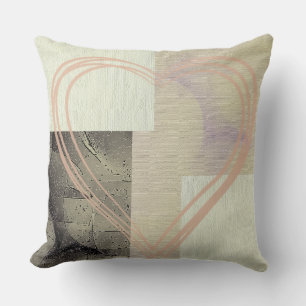 Coussin Abrstracte Moderne Noir Blanc Et Gris