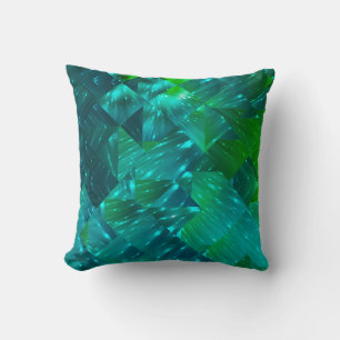 Coussin abstract background. blue and green mosaicbackgrou