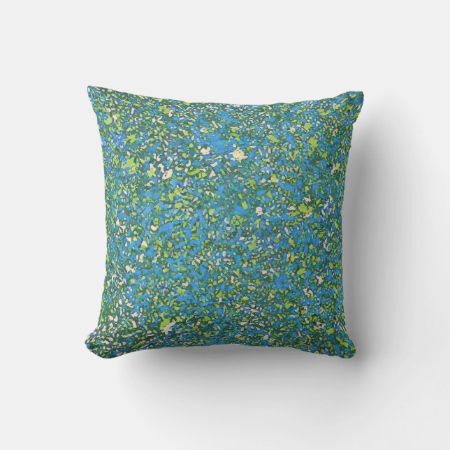 Coussin Abstract Blue Splatter for Art Enthusiasts Mod  (Recto)