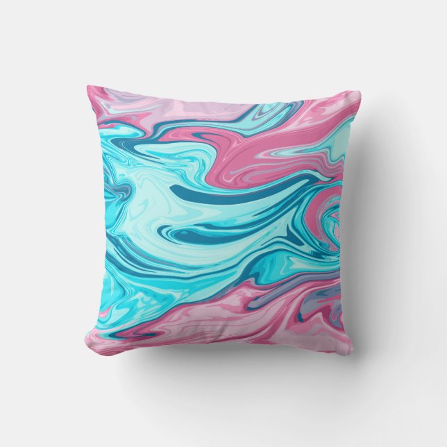 Coussin Abstract elegant fluide marble liquide (Recto)