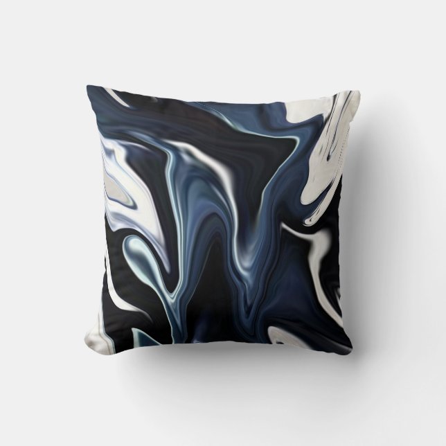 Coussin Abstract elegant fluide marble liquide (Recto)