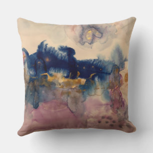 Coussin abstraction with blue and pink pillow