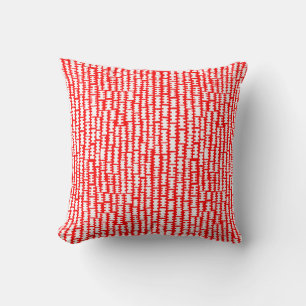 Coussin Abstrait 020712 - Blanc sur rouge