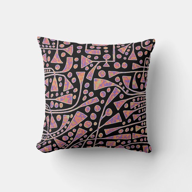 Coussin Abstrait 120112 v2 - Sur noir (Recto)