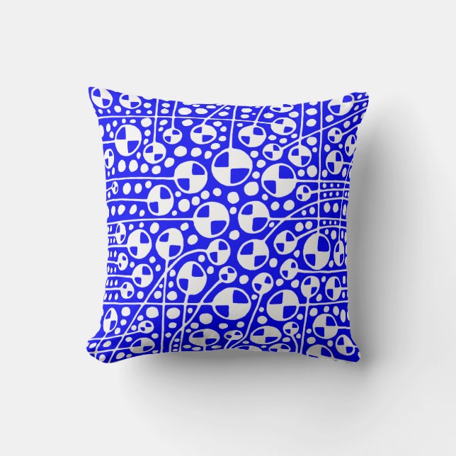 Coussin Abstrait 130112 v5 - Bleu (Recto)