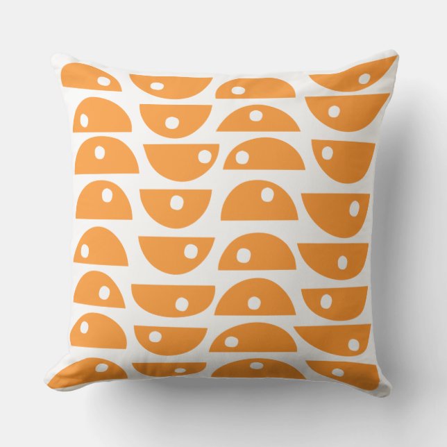 Coussin Abstrait 20816 - Orange clair sur blanc (Recto)