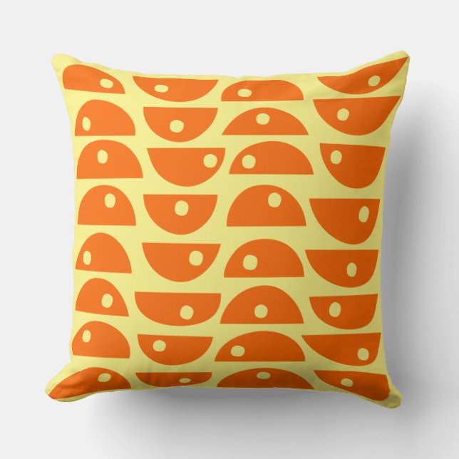 Coussin Abstrait 20816 - Orange et jaune pâle (Recto)