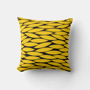Coussin Abstrait 250713 - Ambre sur noir