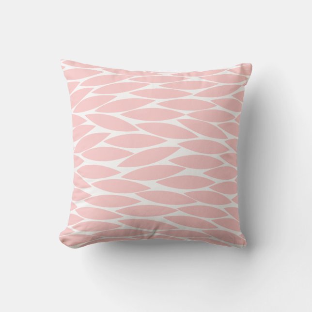 Coussin Abstrait 250713 - Rose pâle sur blanc (Recto)