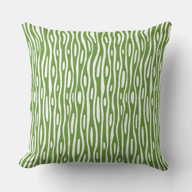 Coussin Abstrait 280314 - Avocado Green on White (Recto)