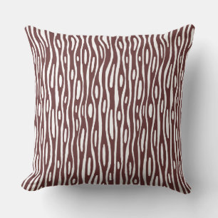 Coussin Abstrait 280314 - Brown foncé sur blanc