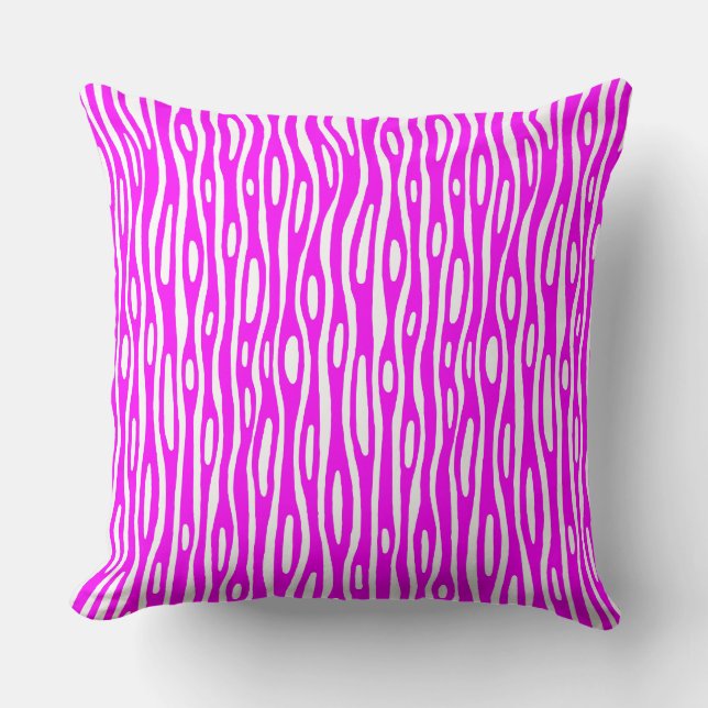 Coussin Abstrait 280314 - Magenta en blanc (Recto)