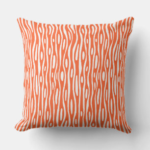 Coussin Abstrait 280314 - Orange d'automne en blanc