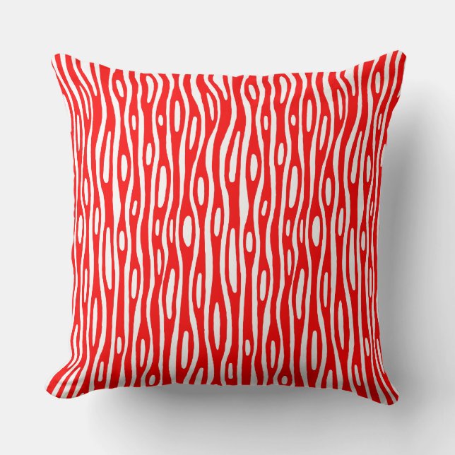 Coussin Abstrait 280314 - Rouge sur blanc (Recto)