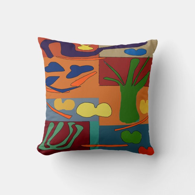 Coussin Abstrait Avec Légumes (Recto)