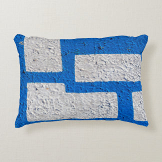 Coussin Abstrait bleu et blanc