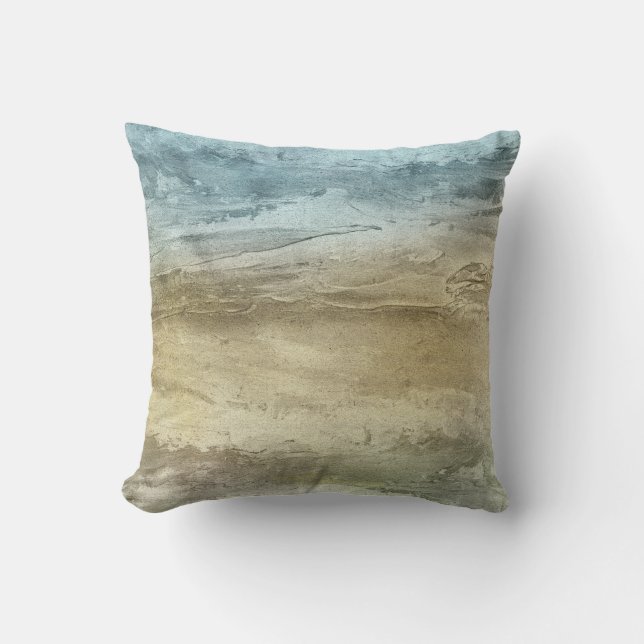 Coussin Abstrait bleu et orange (Recto)