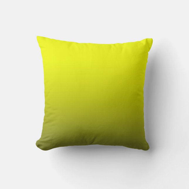 Coussin Abstrait citron brillant contraste de couleur pure (Recto)